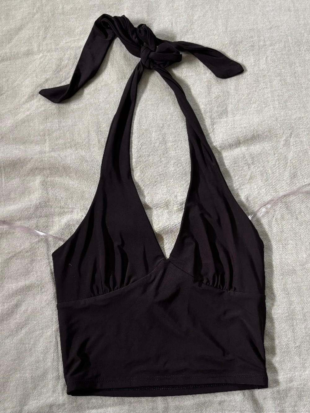 Full Tilt Black Cropped Halter - size 5